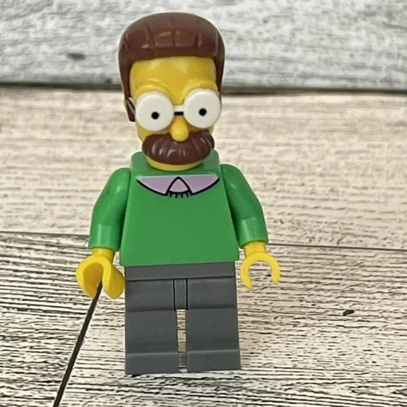 LEGO Minifigure - The Simpsons Series 1 NED FLANDERS- Figure Only - Picture 1 of 4